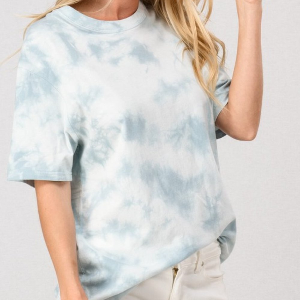 Crinkle Monotone Tie Dye Shirt - Picture 1 of 6